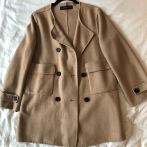 Zara Beige Wool Coat